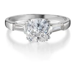 Cushion Cut Baguette Ring -Trudiamonds T2902 PC 3