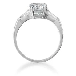 Cushion Cut Baguette Ring -Trudiamonds T2902PC