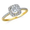 Cushion Cut Halo Ring -Trudiamonds T2908 GC