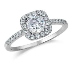 Cushion Cut Halo Ring 13 Cushion Cut Halo Ring -Trudiamonds T2908 PC