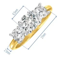 2 Ct. T.w. Dynamique Trilogy Ring -Trudiamonds T2971 GC 1