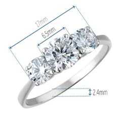2 Ct. T.w. Ablaze Trilogy Ring -Trudiamonds T2972 PC 1