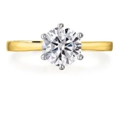 2 Ct. Tulip Solitaire Ring Set -Trudiamonds T2979 GC 3