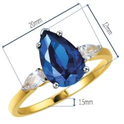 The Tru-Blue Billionaire Ring -Trudiamonds T3005 GC 1