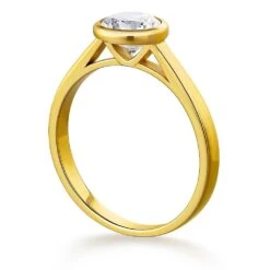 Classic Bezel Solitaire Ring -Trudiamonds T3014 GC 2