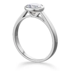 Classic Bezel Solitaire Ring -Trudiamonds T3014 PC 2