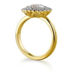 Floral Halo Filigree Ring -Trudiamonds T3018 GC 2