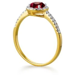 Tru-Ruby Posh Halo Ring -Trudiamonds T3023 GC 2