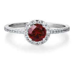 Tru-Ruby Posh Halo Ring -Trudiamonds T3023 PC 3