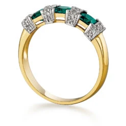 Tru-Emerald Frozen Parfait Ring -Trudiamonds T3035 GC 2