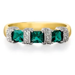 Tru-Emerald Frozen Parfait Ring -Trudiamonds T3035 GC 3