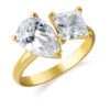 Toi Et Moi Pear And Princess Cut Ring -Trudiamonds T3036 GC