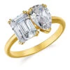 Toi Et Moi Pear And Emerald Cut Ring -Trudiamonds T3042 GC 1