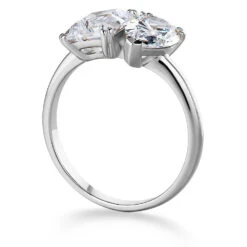 Toi Et Moi Pear And Emerald Cut Ring -Trudiamonds T3042 PC 2