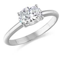 2 Ct. East-West Oval Ring -Trudiamonds T3045 PC 1