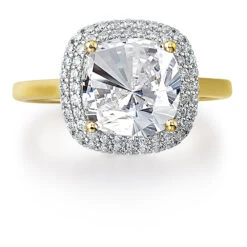 Sophia Cushion Cut Halo Ring -Trudiamonds T3048 GC 3