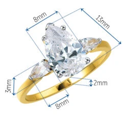 Mia Pear Cut Trilogy Ring -Trudiamonds T3049 GC D d5181444 b565 4a28 9b84 60cbd2f27552