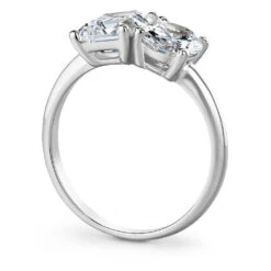 Toi Et Moi Oval And Emerald Cut Ring -Trudiamonds T3051PC 2