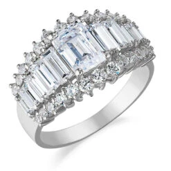 Angelina Emerald Cut Ring -Trudiamonds T3052 PC