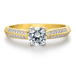 1.2 Ct. T.w. Petite Accolade Ring -Trudiamonds T3054 GC 3