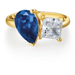 Toi Et Moi Tru-Sapphire And Princess Cut Ring -Trudiamonds T3058 GC 3 0899275e 4abc 4b2f 9566 5c3761c81aec