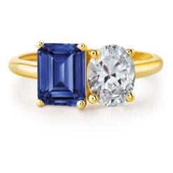 Toi Et Moi Tru-Sapphire And Oval Cut Ring 12 Toi Et Moi Tru-Sapphire And Oval Cut Ring -Trudiamonds T3060 GC 3