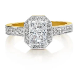 Emerald Cut Heirloom Ring -Trudiamonds T3064 GC 3