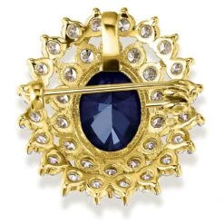 Diana’s Royal Brooch -Trudiamonds T5277 GC brooch back