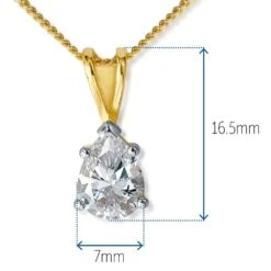 Pear Cut Pendant -Trudiamonds T5342 GC 1