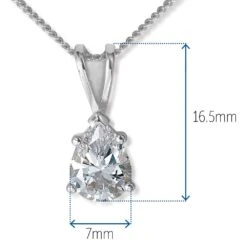 Pear Cut Pendant -Trudiamonds T5342 PC 1