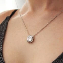 Posh Asscher Cut Pendant -Trudiamonds T5424 GC 5