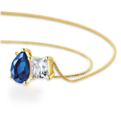 Toi Et Moi Tru-Sapphire And Princess Necklace -Trudiamonds T5503 GC 2 ca14960c 3c7a 44dd 8790 b9bbd3815bf8