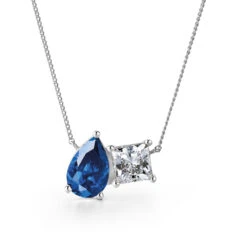 Toi Et Moi Tru-Sapphire And Princess Necklace -Trudiamonds T5503 PC be110a36 2574 4bdd bce9 eb88fd9b739f