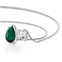 Toi Et Moi Tru-Emerald And Princess Necklace 9 Toi Et Moi Tru-Emerald And Princess Necklace -Trudiamonds T5504 PC 2