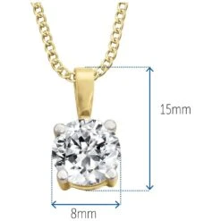 3 Ct. Solitaire Pendant -Trudiamonds T5536 GC 1