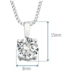 3 Ct. Solitaire Pendant -Trudiamonds T5536 PC 1