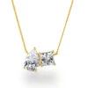 Toi Et Moi Pear And Princess Cut Necklace -Trudiamonds T5556 GC