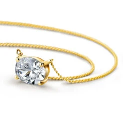 2 Ct. East-West Oval Necklace -Trudiamonds T5557 GC 0b00ce04 de34 45f4 a064 16072c7c2b14