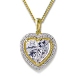 2.5 Ct. T.w. Halo Heart Pendant
