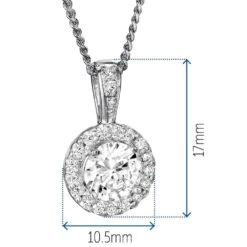 Posh Halo Pendant -Trudiamonds T5801 PC 1