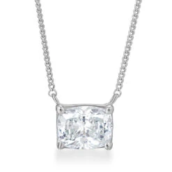 2 Ct. East-West Cushion Necklace 9 2 Ct. East-West Cushion Necklace -Trudiamonds T5810 PC
