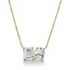 Toi Et Moi Oval And Emerald Cut Necklace -Trudiamonds T5855 GC 1