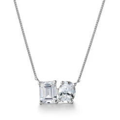 Toi Et Moi Oval And Emerald Cut Necklace 9 Toi Et Moi Oval And Emerald Cut Necklace -Trudiamonds T5855 PC 1