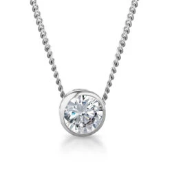 1.25 Ct. Bezel Solitaire Pendant -Trudiamonds T5861 PC 1