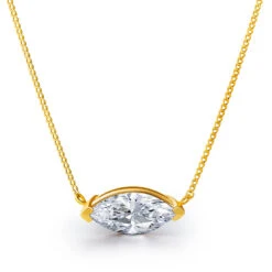 2 Ct. East-West Marquise Necklace