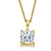2 Ct. Princess Cut Solitaire Pendant