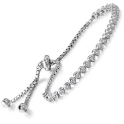 Bezel-Set Friendship Bracelet -Trudiamonds T7003 RH