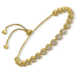 Halo Friendship Bracelet -Trudiamonds T7004 GC