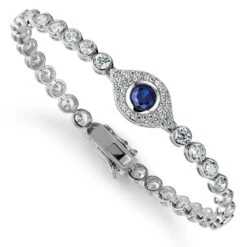 Tru-Sapphire Pavé Tennis Bracelet -Trudiamonds T7007 PC 2