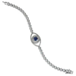 Tru-Sapphire Double Halo Tennis Bracelet -Trudiamonds T7008 PC 1